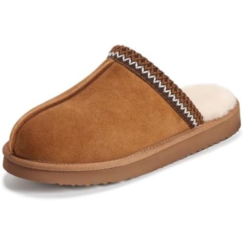 OOW Fuzzy Slippers for Women Cozy Warm Memory Foam House Shoes