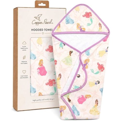 Copper Pearl Premium Knit Hooded Bath Towel Disney Princess