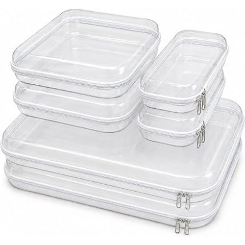 Clear Hard Shell Zipper Cases, Diaper Bag Organizer Pouches