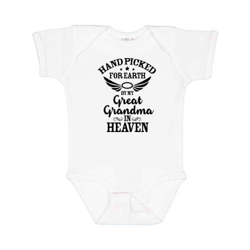 Inktastic Handpicked for Earth by My Great Grandma in Heaven Boys or Girls Baby Bodysuit