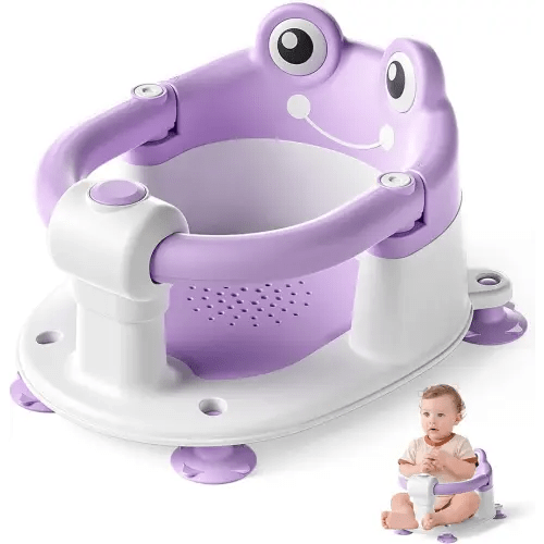 Baby Bath Seat for Babies 6 Months & up Non-Slip Toddler Bath Seats for Sitting Up Infant Bathtub Chair with Suction Cups and Soft Cushion for Baby Shower Tub Seat