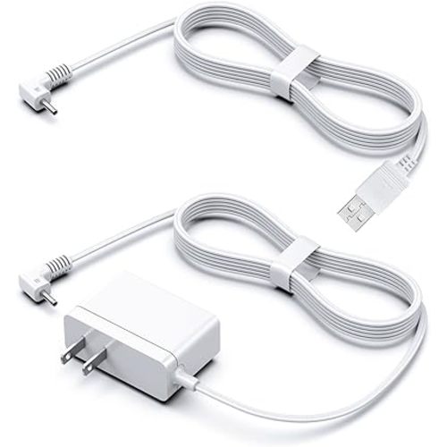 5V Round-Pin Charger, 9.8ft Safe Power Compatible with Infant Optics Baby DXR-8 Video Monitor Unit Replacement Original AC Adapter Cord (for 2019 Version DXR 8 or Later)