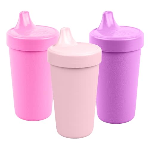 Re-Play Sippy Cups for Toddlers - 10 Oz. Reusable Spill Proof Cups for Kids, Dishwasher/Microwave Safe - Made in USA - Set of 3-3.13" x 6.25" - Princess