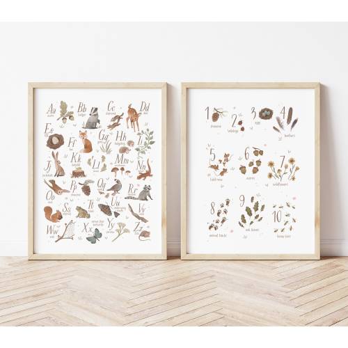 Woodland ABCs & Numbers Digital Download