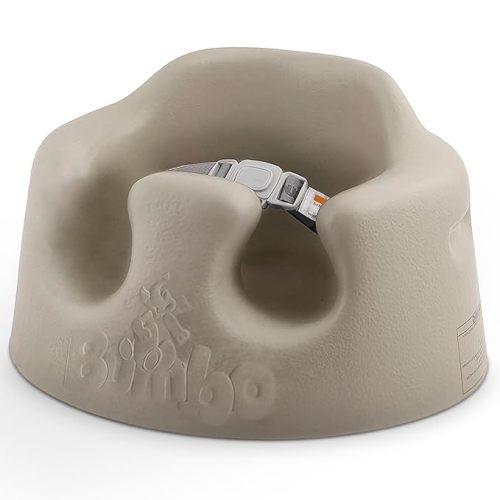 Bumbo Baby Floor Seat, Portable Infant Sit Up Activity and Eating Chair, Taupe
