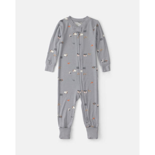 Baby 1-Piece Halloween PurelySoft™ Snug Fit Pajama - Grey | Carter's