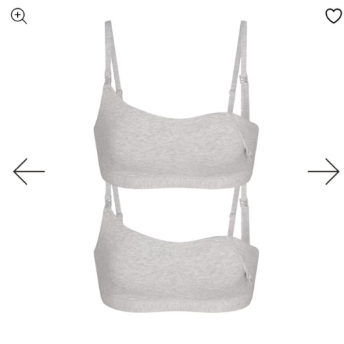 Skims Cotton Jersey Maternity Nursing Scoop Bralette 2-Pack