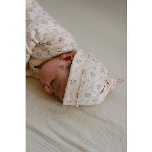 Élodie Pointelle Hat - Cream/Pink – MYLA JANE