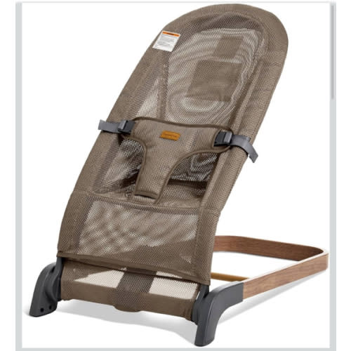 Foldable Baby Bouncer, 3-Height Adjustable, Portable Newborn Rocker, Ergonomic Bouncer Seat for 0-6 Months, Breathable Mesh (Green)