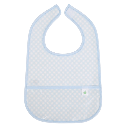 The Wipe It Bib- Blue Gingham