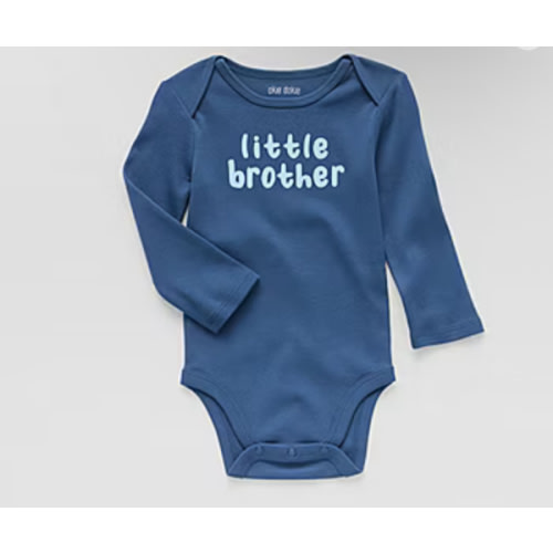 Okie Dokie Baby Boys Round Neck Long Sleeve Rib Bodysuit