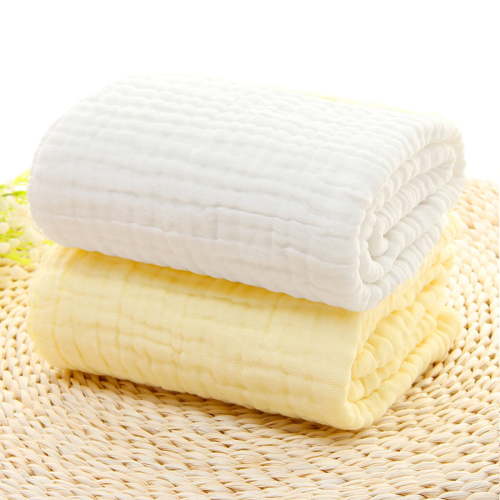 Dyues Hooded Baby Towels for Newborn 2 Pack 100% Muslin Cotton Baby Bath Towel with Hood for Babies, Infant, Toddler &Kids, Soft &Absorbent,31x31'', White+yellow