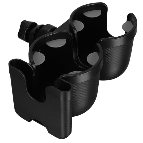 Accmor Stroller Cup Holder with Phone Holder, Bike Cup Holder, Universal Cup Holder for Uppababy Nuna Strollers, 2-in-1 Drinks Holder for Walker, Wheelchair, Scooter