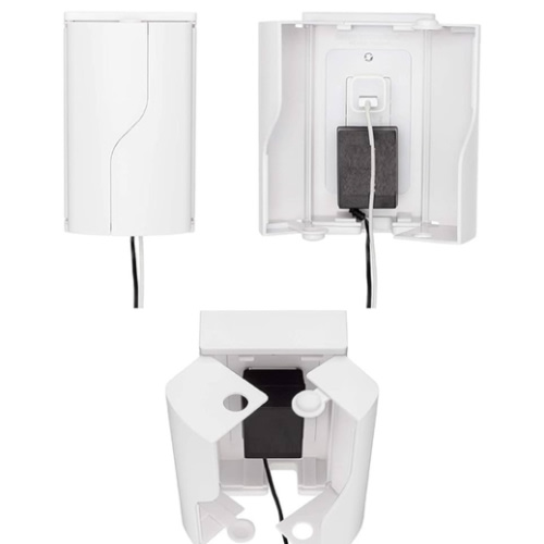 Safety Innovations Twin Door Baby Safety Outlet Cover Box for Babyproofing Outlets - More Interior Space for Extra Large Electrical Plugs and Adapters - Easy to Install - Easy to Use, (1-Pack)