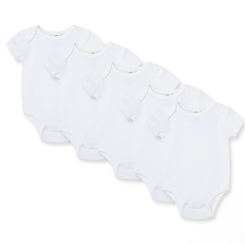 White 5-Pack Bodysuits