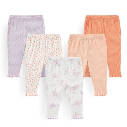 JELYLOVE Unisex Baby Boy Girl Pants Sets Cotton Soft Infants Bottoms Casual 5 Pack 0-12 Month Babies' Leggings