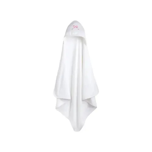 Little English Hooded Towel- Pink Bow