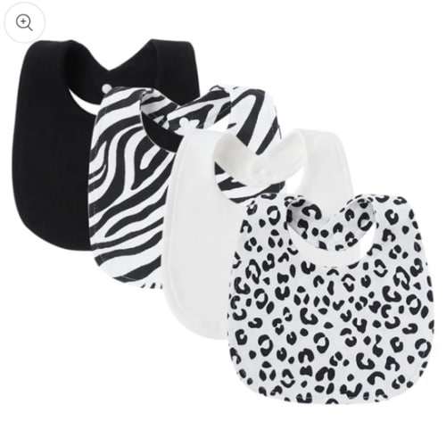 4-Piece Baby Bib Set - Double Layer Cotton Square Bibs – Baby Sleep Better