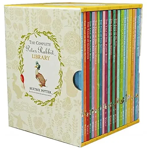 The Complete Peter Rabbit Library 23 books Boxed Set Collection (Squirrel Nutkin, Tailor of Gloucester, Benjamin Bunny, Miss Moppet, Pig Robinson, Ginger and Pickles, Samuel Whiskers, Mr Tod, John Town Mouse, Timmy Tiptoes) (Peter Rabbit Library)
