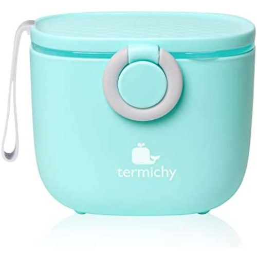Termichy Baby Formula Dispenser, Portable Milk Powder Dispenser Container with Carry Handle and Scoop for Travel Outdoor Activities with Baby Infant, 8.8OZ, 0.55LB, 250g (Blue)