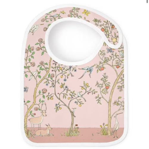 Atelier Choux Paris Organic Cotton In Bloom Reversible Satin Bib | Dillard's