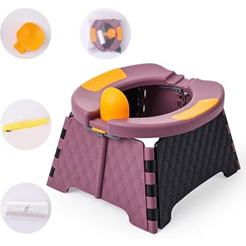 Travel Potty for Toddlers, Portable Foldable Toilet Training Seat