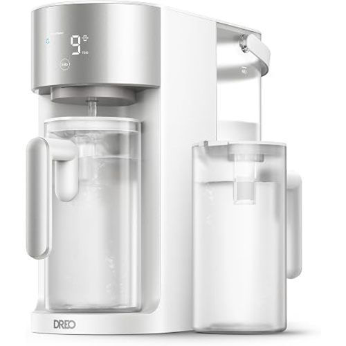 DREO Reverse Osmosis Water Filter Countertop, RO Filtration System, 3:1 Pure to Drain, TDS & Filter Life & 2 Autofill Pitchers, Install-Free, Self-Cleaning Water Purifier, RO Water Filter