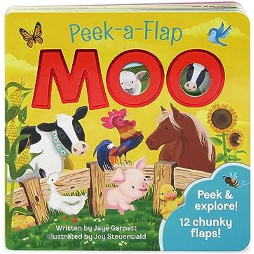 Moo: Peek-a-Flap Children's Board Book