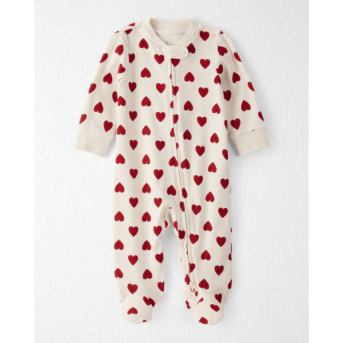 Baby Organic Cotton Sleep & Play Pajamas in Forever Hearts Print - Little Planet | Carter's