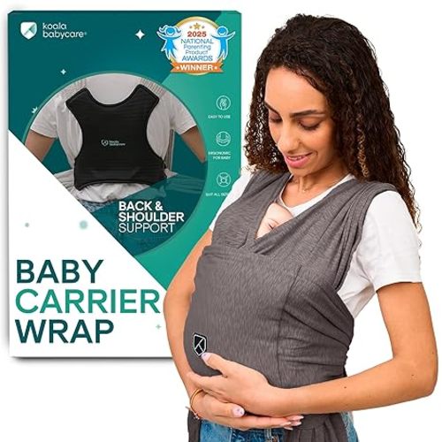 Koala Babycare Baby Carrier Wrap, Easy to Wear As a T-Shirt - Original Baby Carrier Newborn to Toddler - Sling One Size Fits All - Baby Wraps Carrier Up to 22lbs