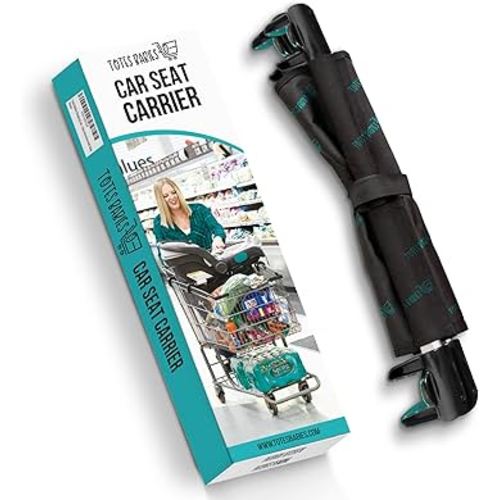 Totes Babies - Car Seat Carrier for Shopping Carts, Allows Babies, Newborns, Infants and Toddlers to Stay Snug or Sleeping in Car Seat While Parents Shop, As Seen on Shark Tank