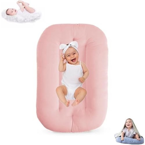 Baby Lounger for Infants Babies 0-12 Months, Bionic Organic Lounger, Soft Cotton Breathable Infant Floor Seats & Loungers for Newborn Baby Shower Gifts