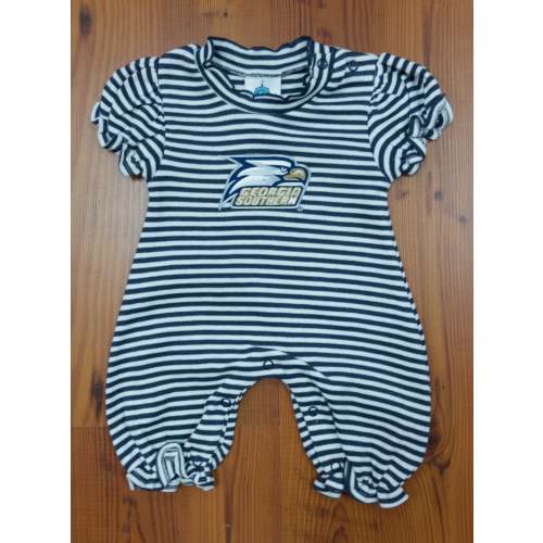 Bubble Romper - Navy and White Stripe