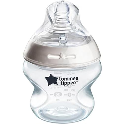 Tommee Tippee Natural Start Anti-Colic 5 oz BPA Free Baby Bottle, Newborn 0+ months, Slow Flow Breast-Like Nipple, Self-Sterilizing, Designed for Seamless Transition Between Bottle & Breast, Pack of 1
