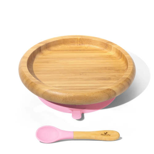Bamboo Suction Classic Plate & Spoon