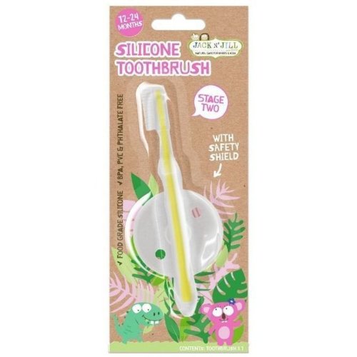 Jack N' Jill Silicone Baby Toothbrush for 12-24 Months