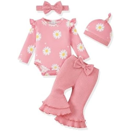 Renotemy Newborn Baby Girl Clothes Fall Winter Outfits Preemie-12Months