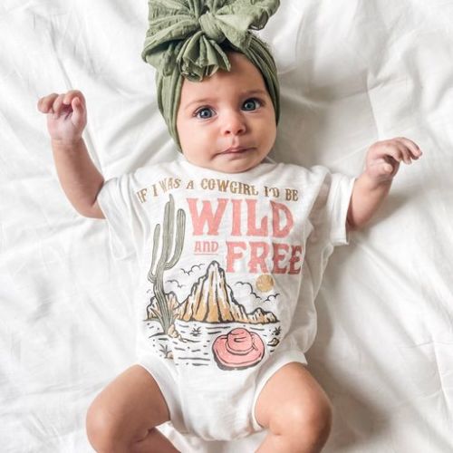 Cowgirl Wild & Free Graphic Romper