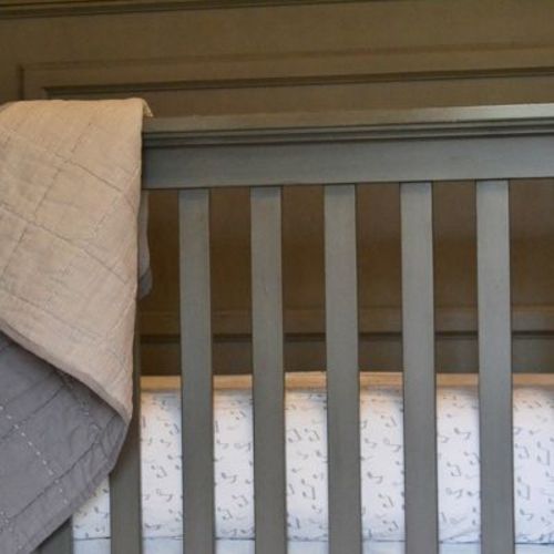 Lush Décor Fitted Crib Sheet Music Notes Gray