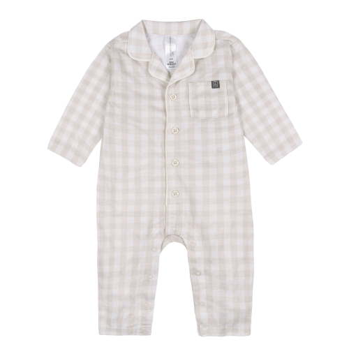 Modern Moments by Gerber Neutral Pajama Romper with Pocket, Sizes 0/3 Months - 18 Months