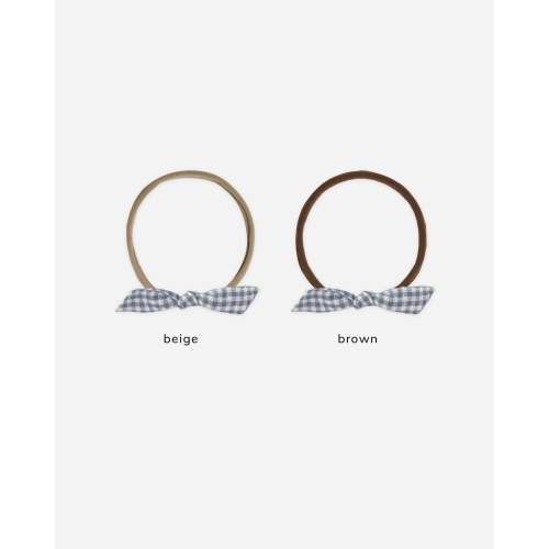 Little Knot Headband Marine Gingham