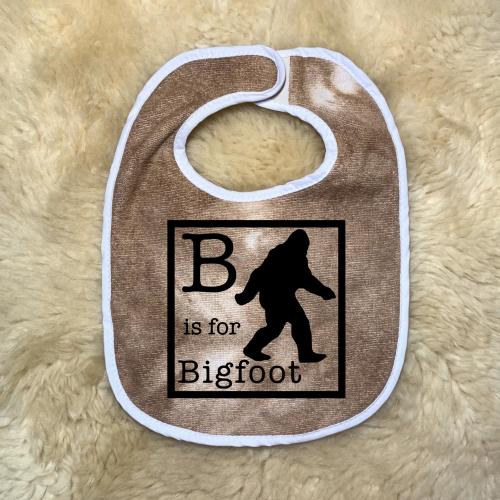 Bigfoot Baby Bib: Spooky Cryptid Alphabet, Witchy Gift