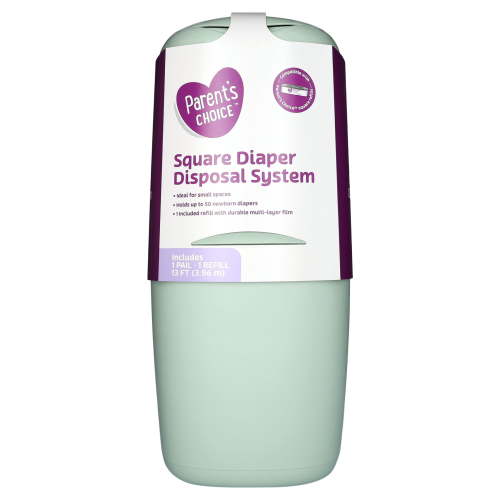 Parent's Choice Square Disposable System with 1 Refill, Sage Green
