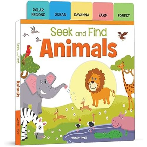 Seek And Find: Animals: Early Learning Board Books With Tabs Board book – October 14, 2019