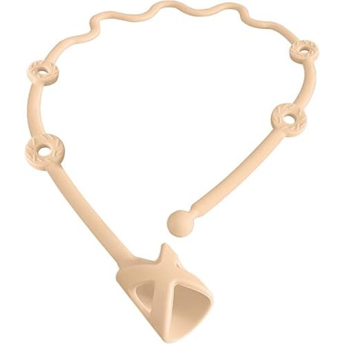 Baby Spoons Self Feeding 6 Months Silicone Pacifier Holder Strap Toddler Utensils Highchair Accessories-Gelinor Feeding Aid for Keep Spoon Close at Hand and Off The Ground(Pink)-No Spoon