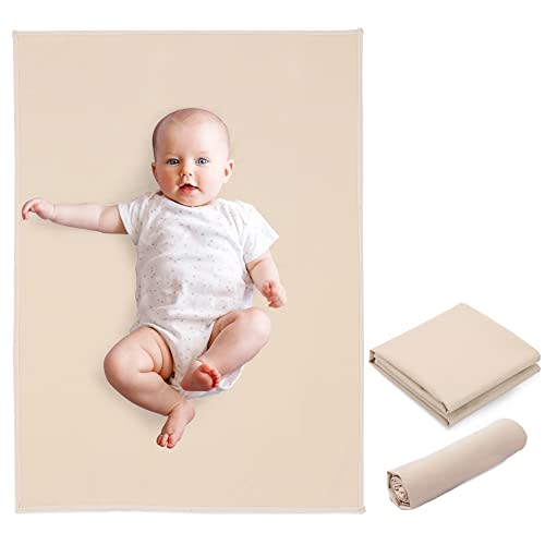 Vegan Leather Baby Changing Mat - Wipeable Portable Changing Pad, Foldable Travel Changing Mat for Baby, Newborns Toddlers Shower Gifts (Apricot,20"*28")