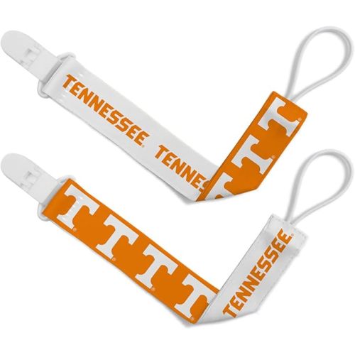 Baby Fanatic Officially Licensed Unisex Pacifier Clip 2-Pack - NCAA Tennessee Volunteers - Officially Licensed Baby Apparel