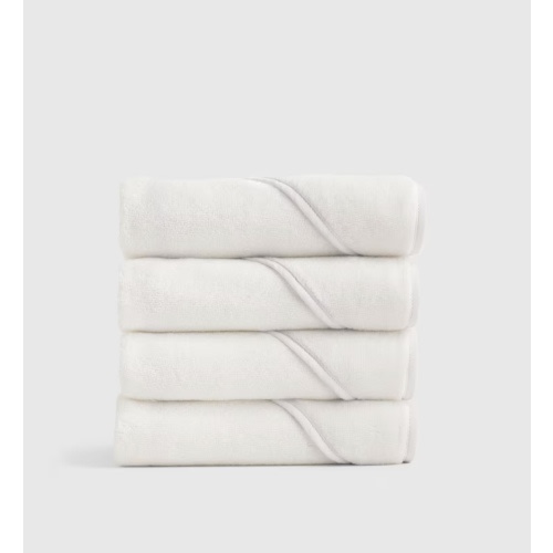 Organic Turkish Cotton Baby Hooded Towel Set 4-Pack (white)