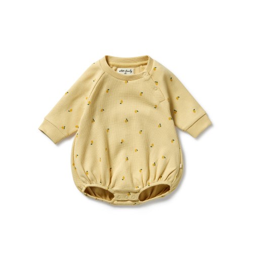 Wilson & Frenchy Little Lemon Organic Waffle Bodysuit | David Jones