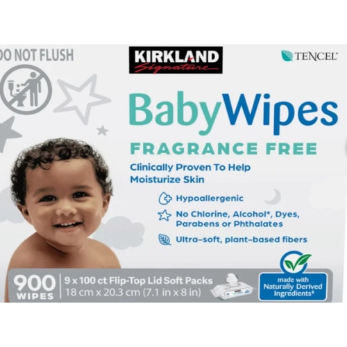Kirkland Signature Baby Wipes Fragrance Free, 900-count | Costco